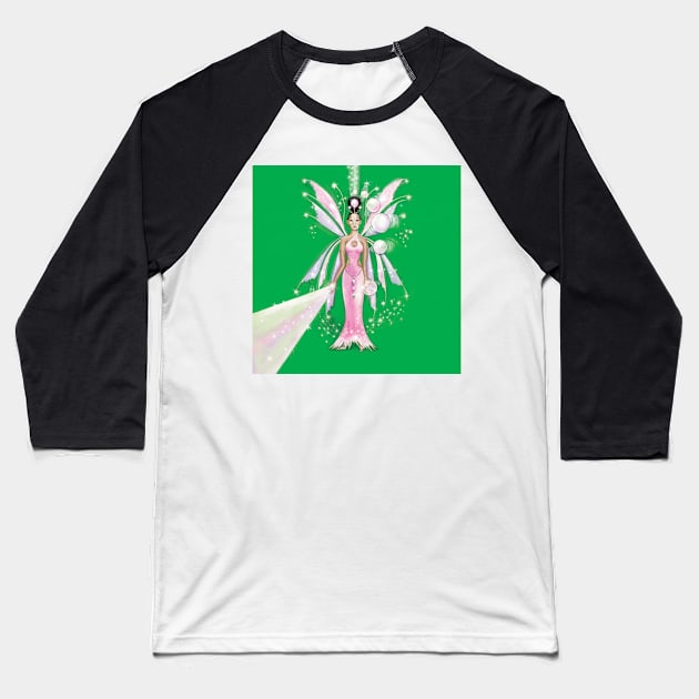 Celesty Healing Angel from the Book Sacred Crystal Pyramid Baseball T-Shirt by BenitaJayne